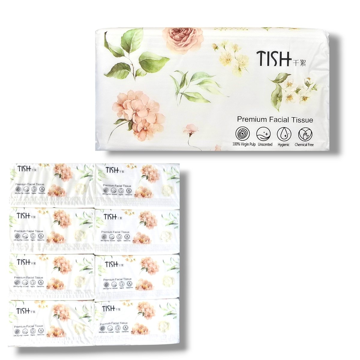 Servetele uscate premium, 135 trageri /pachet, 4 straturi, set 80 de pachete