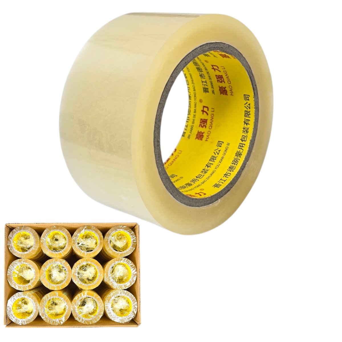 Banda adeziva transparenta 53 mm x 80 m, Set 60 buc