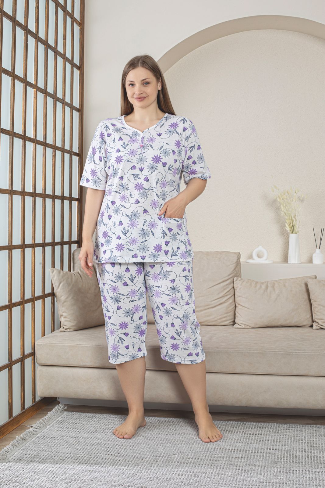 Pijama Dama Batal Berfin Capri 9005 Engros
