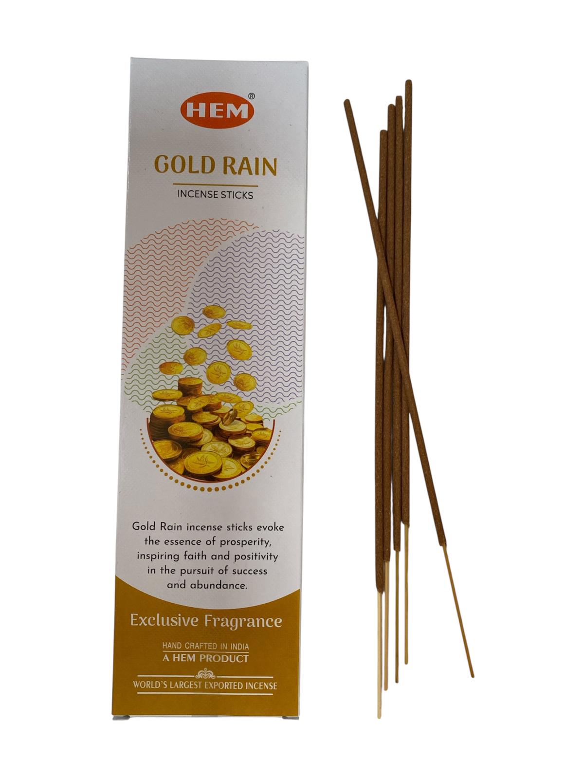 Betisoare parfumate GOLD RAIN, 25g/cutie