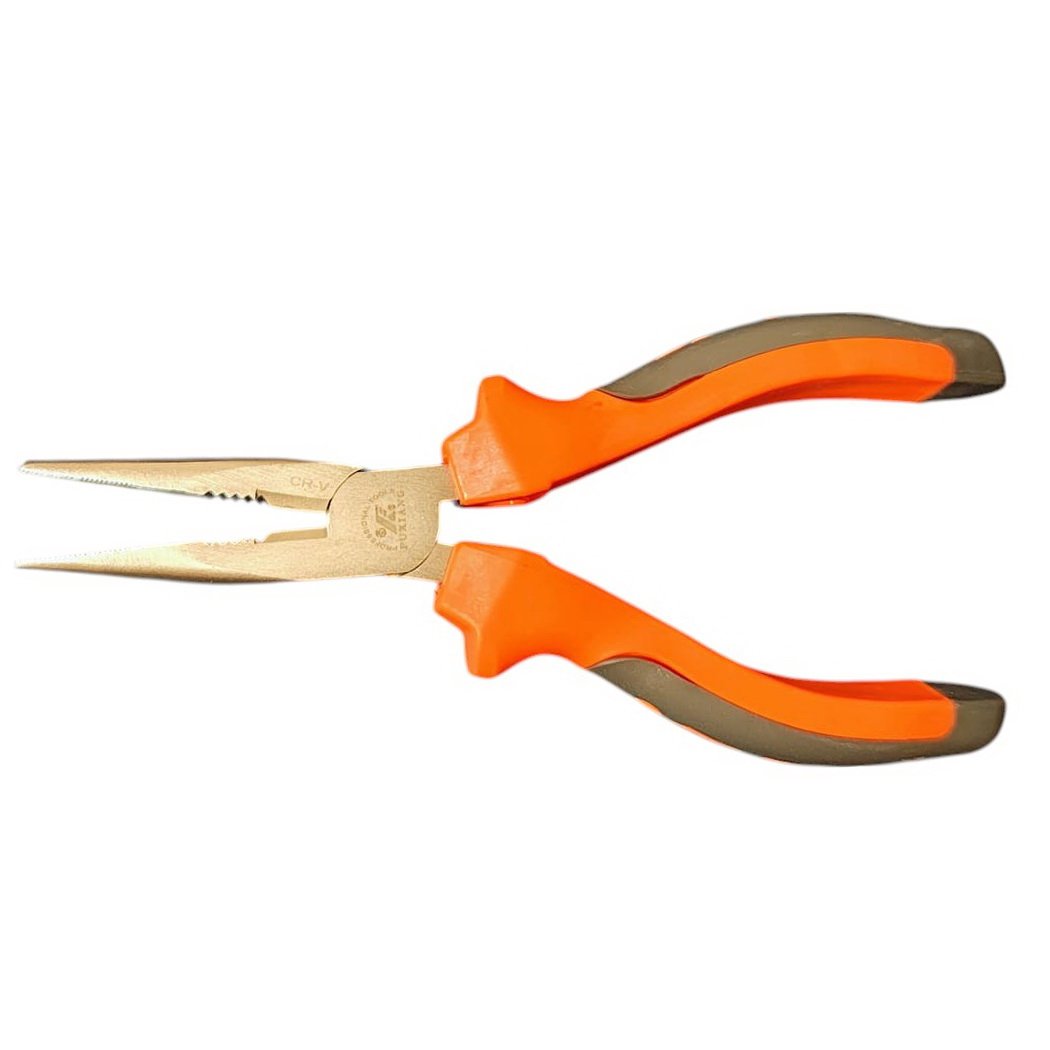 Cleste cu cioc ascutit 8,   (205 mm), ergonomic, varf subtire, portocaliu