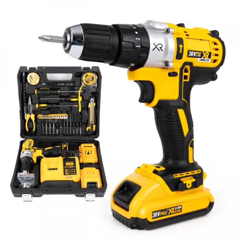 Trusă Bormașină cu Acumulator 36V,