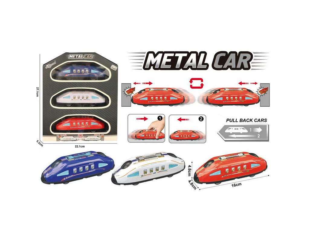 Set 3 Tren Regional Metalic 6511110050730 Engros