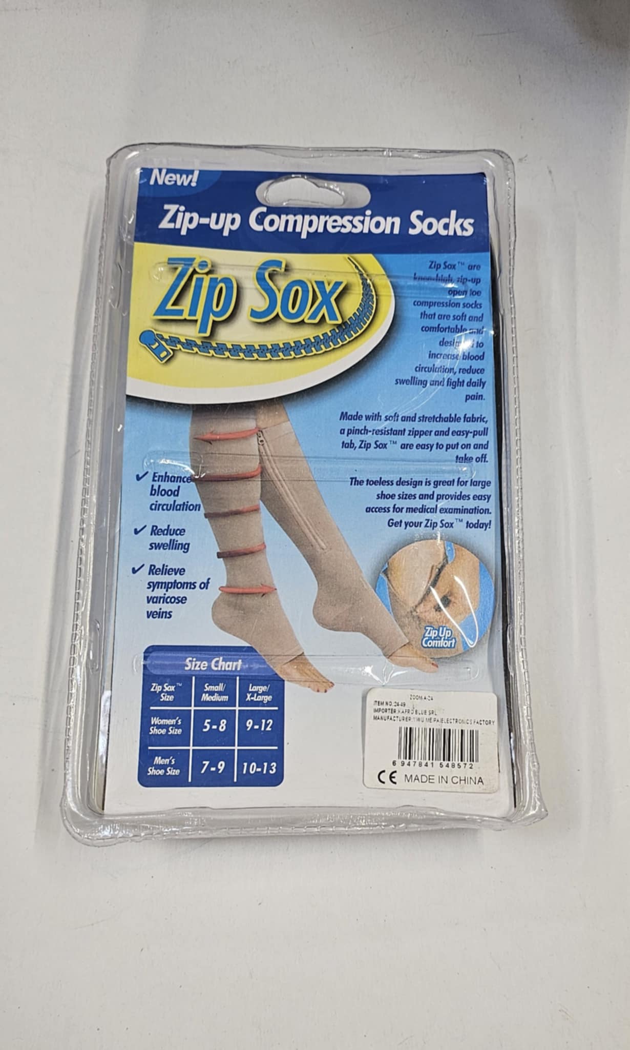 Șosete compresive Zip Sox cu fermoar Engros