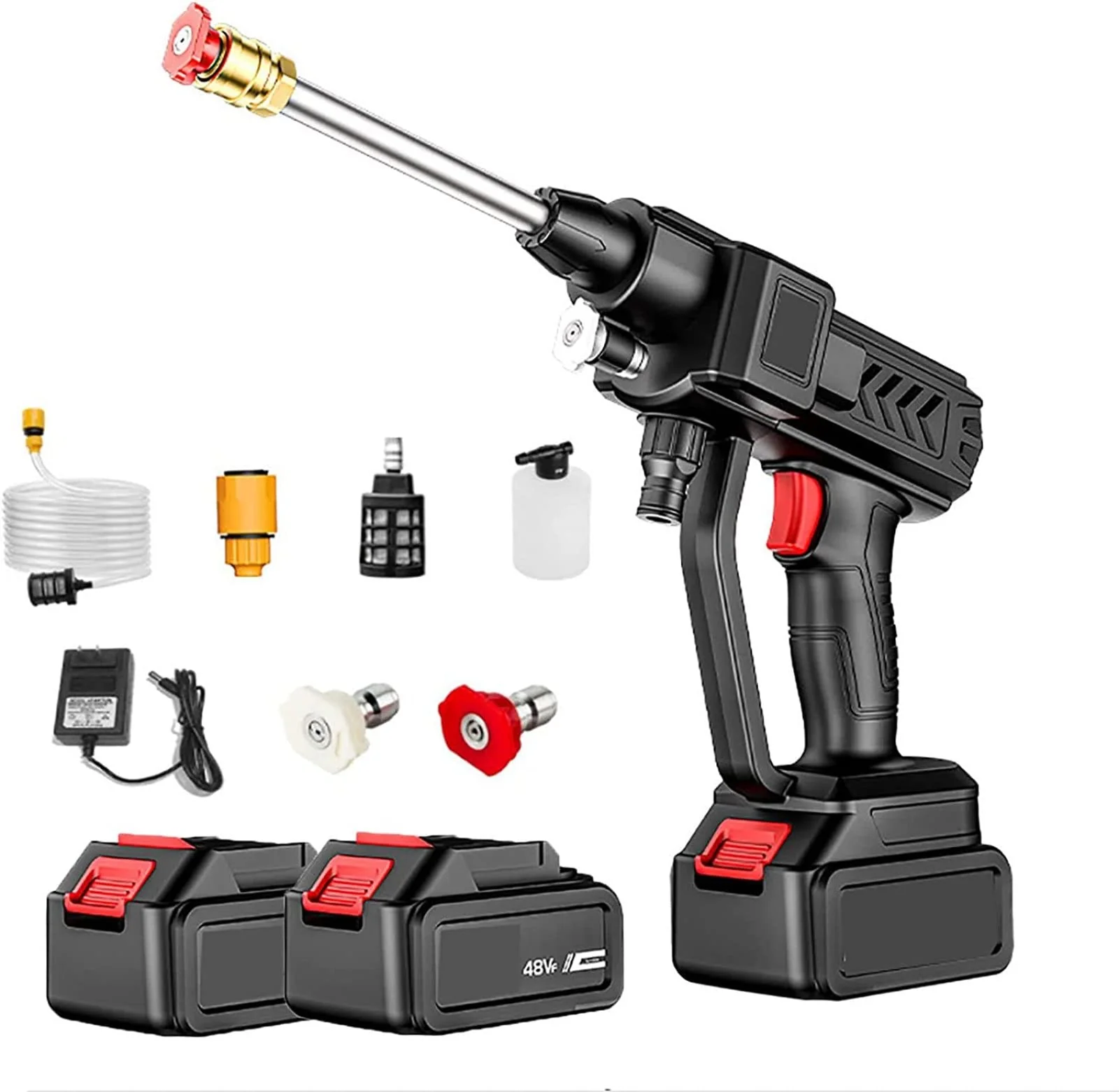 Pistol de spălat engross cu presiune portabil cu acumulator / Kit spalat auto cu presiune
