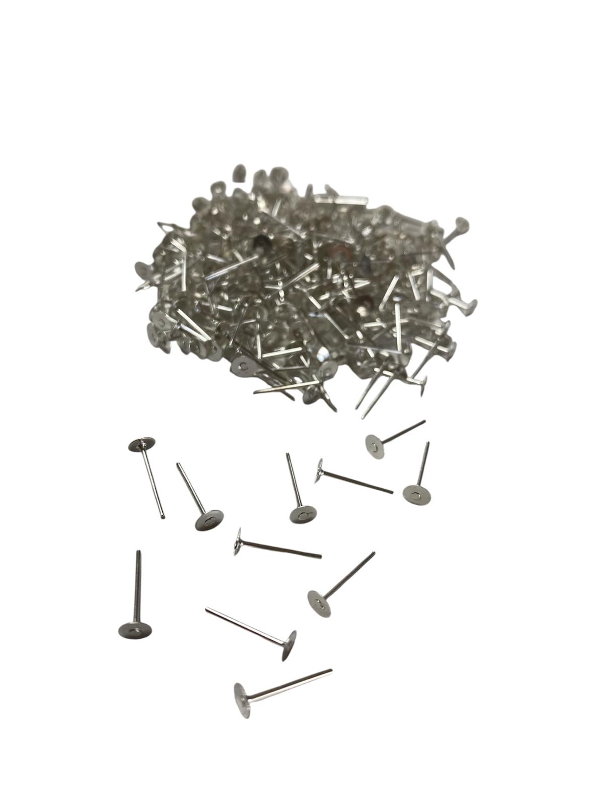 Baza cercei platou, ARGINTIU, cod JH-939, 10000 buc, diametru: 8 mm, lungime: 12 mm