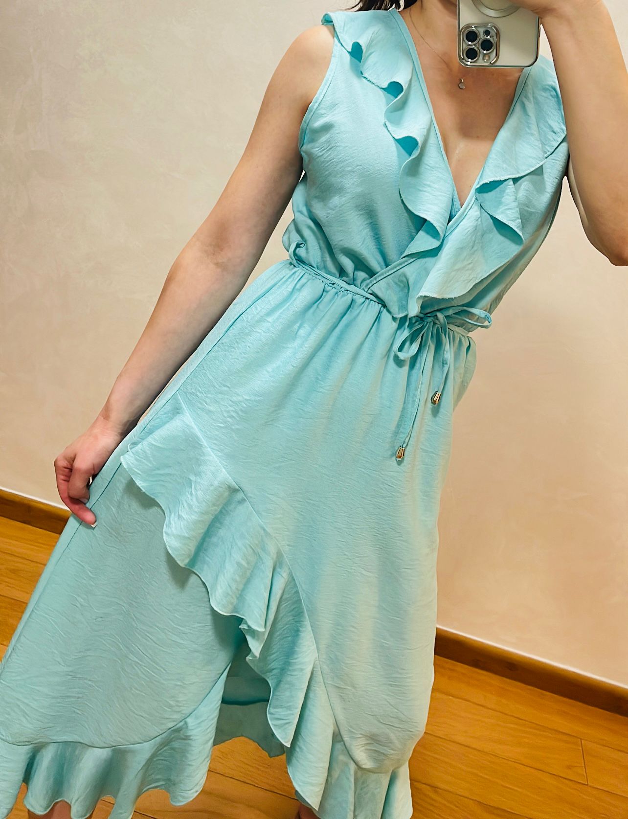 Rochie midi engros pentru femei,cu volanase