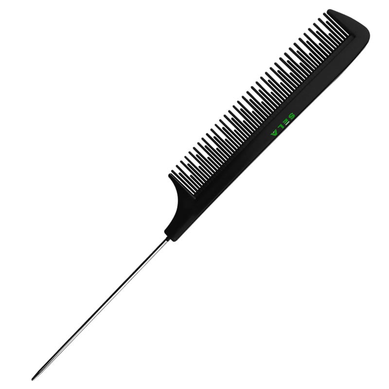 Pieptene Tapat, Carbon Antistatic cu Maner, Sela, 8613 engross