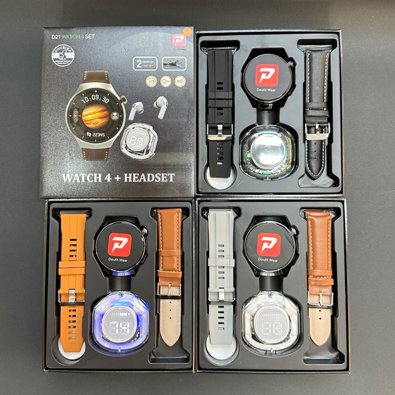 Smartwatch 4 set +casti bluetooth +2 curele