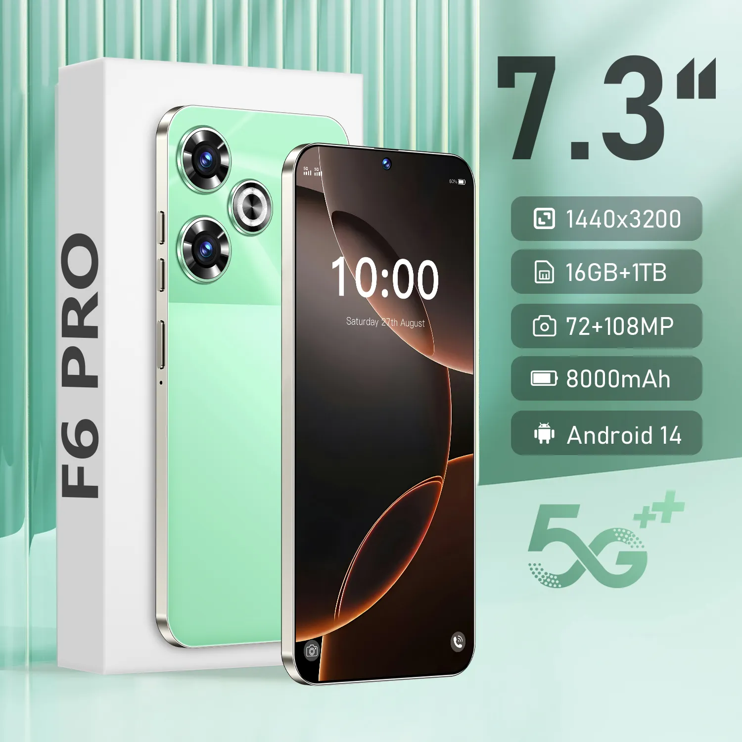Telefon Smart F6 PRO Green
