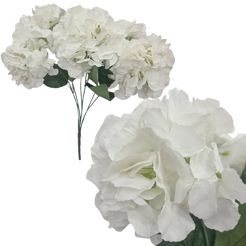 Buchet de Hortensie bogata artificiala  engros 6 fire 50 cm lungime buchet