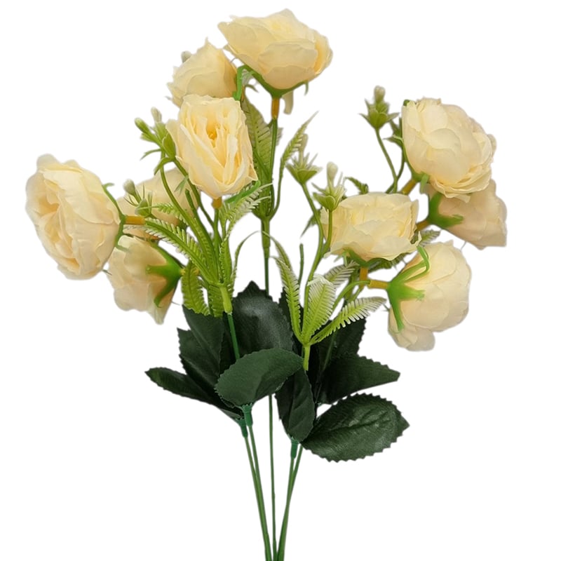 Buchet floare artificiala Trandafir engros 5 fire 34 cm lungime