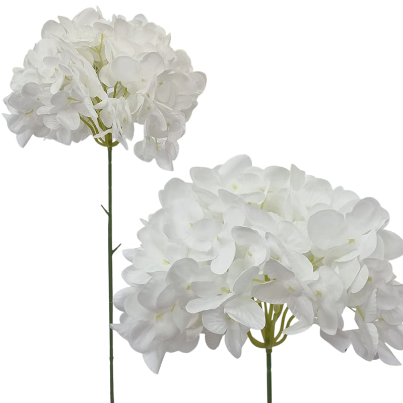 Hortensie artificiala capat cu mare pe sarma 25 cm marime capat 62 cm lungime cu sarma