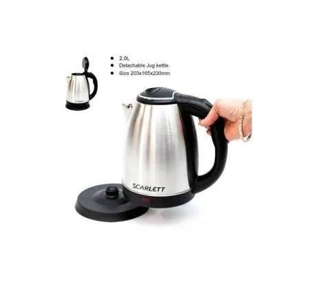Cana Fierbator Electric, Model Scarlett, Inox, Capac Ermetic, 1500W, 2 L, Declansare Automata, Dalimag,   Engros