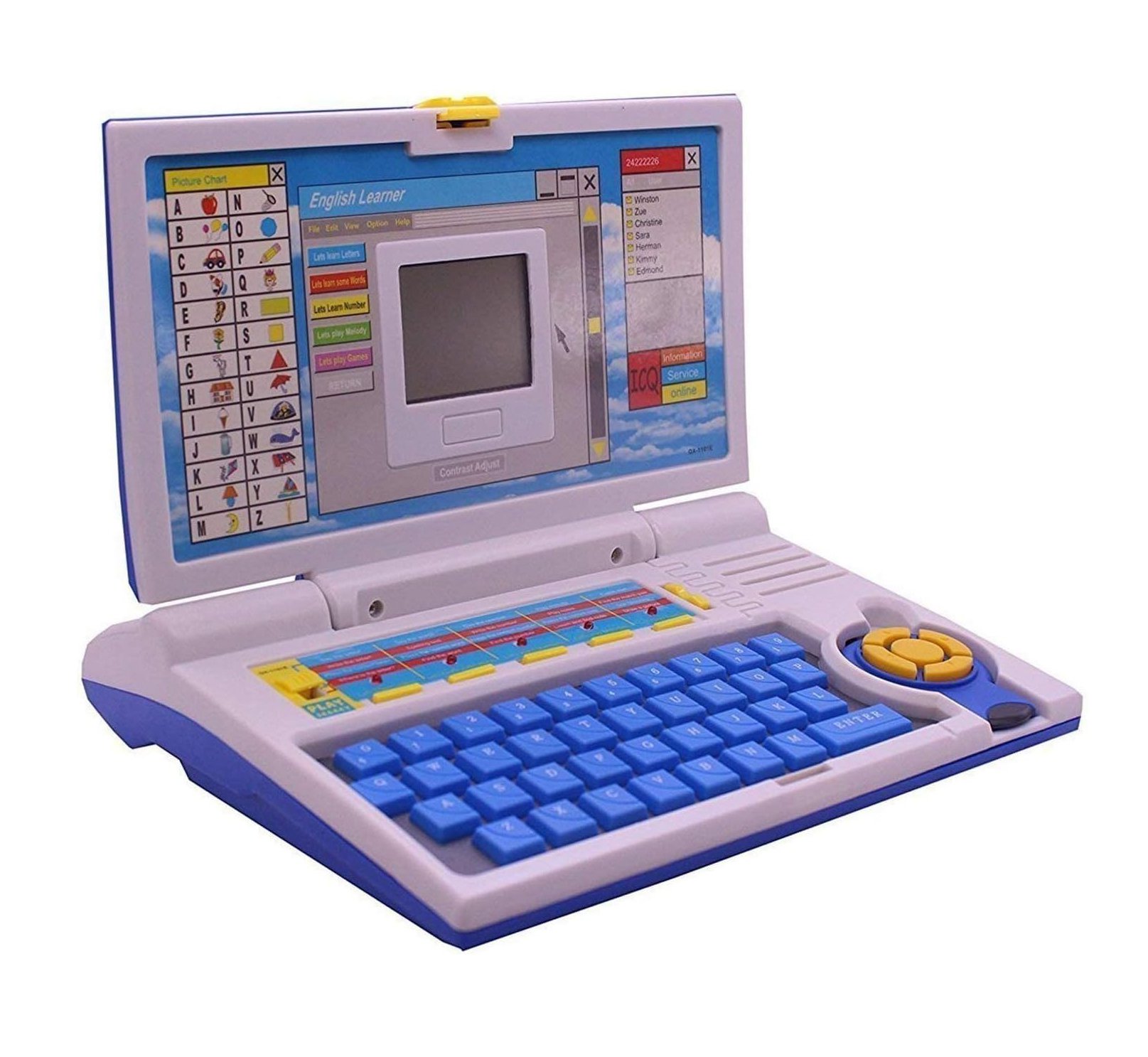 Laptop Educational pentru Copii, English Learner, invatarea literelor si cifrelor, 20 de activitati 6511110031043 Engros