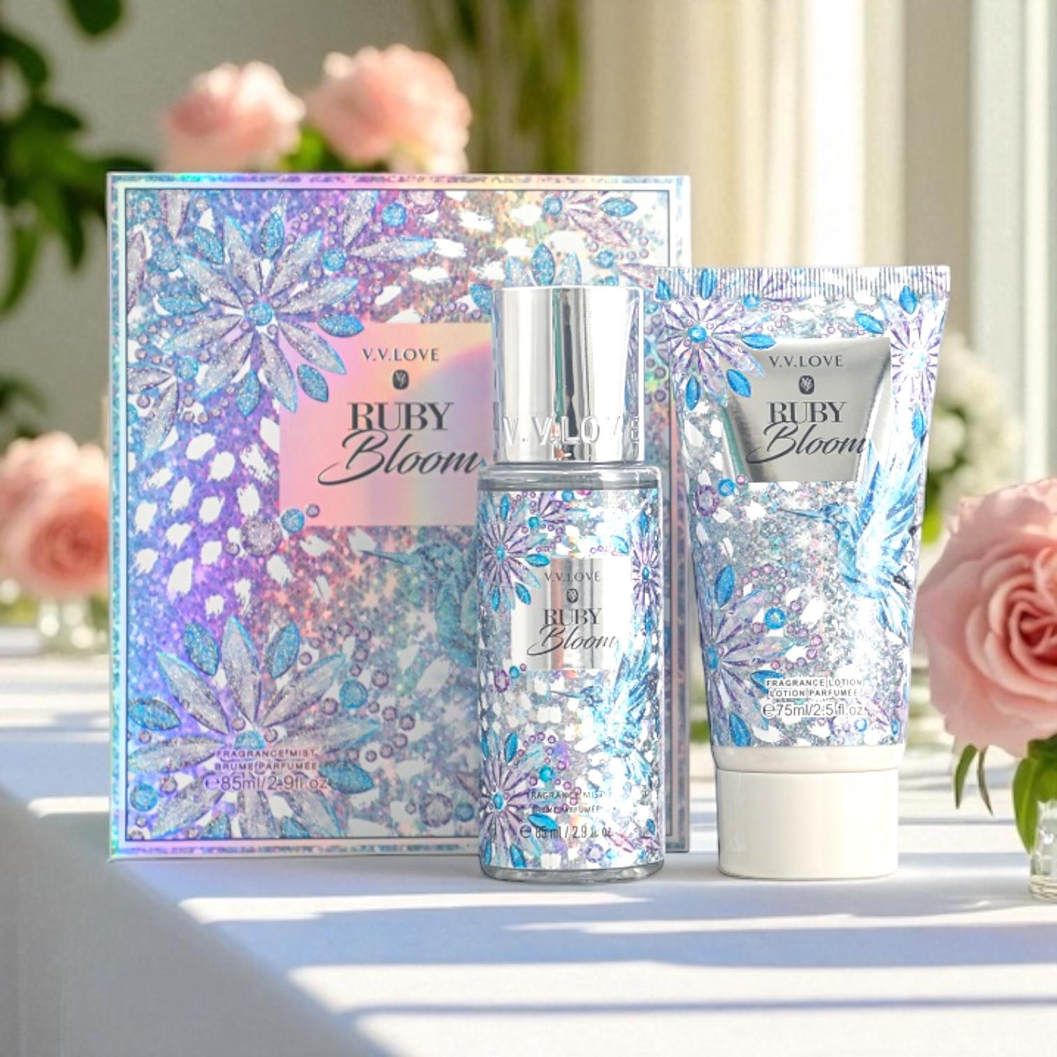 Set Fragrance și Loțiune de Corp V.V. Love – Ruby Bloom, VL9059-81, 2 piese Engros
