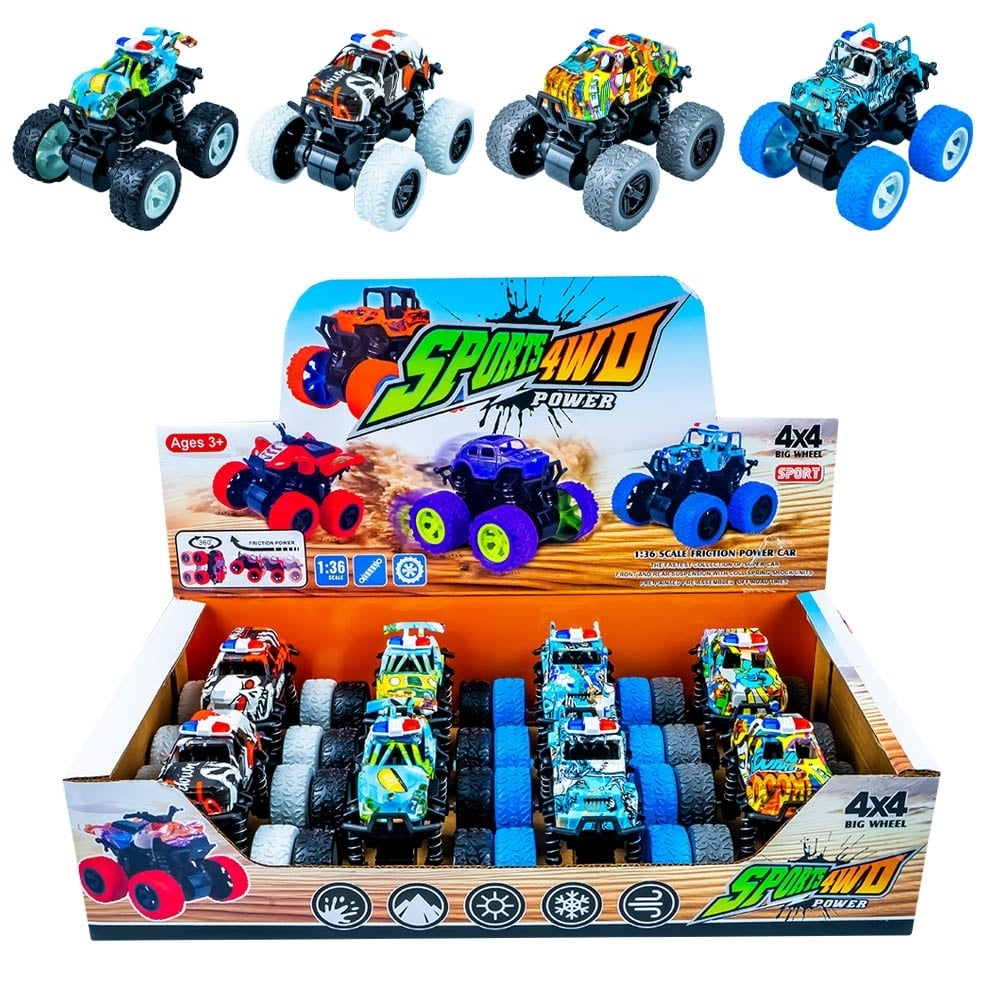Titlu: Mașinuță Monster Truck Sport 4WD Power cu Fricțiune