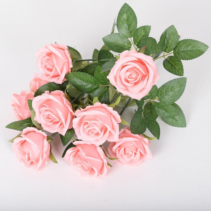 Buchet Trandafiri Artificiali ,9 Capete , 43cm