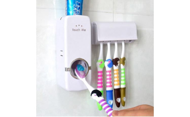 Dozator pasta de dinti cu suport pentru periute