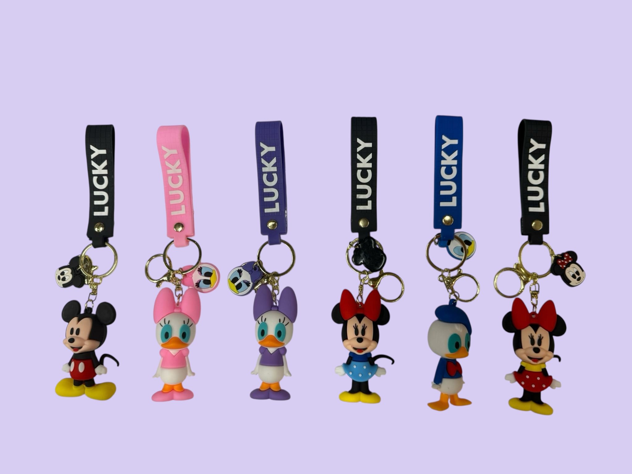 Brelocuri Disney cu Curelușă “LUCKY” – Mickey, Minnie, Donald, Daisy & Prietenii,En-gros