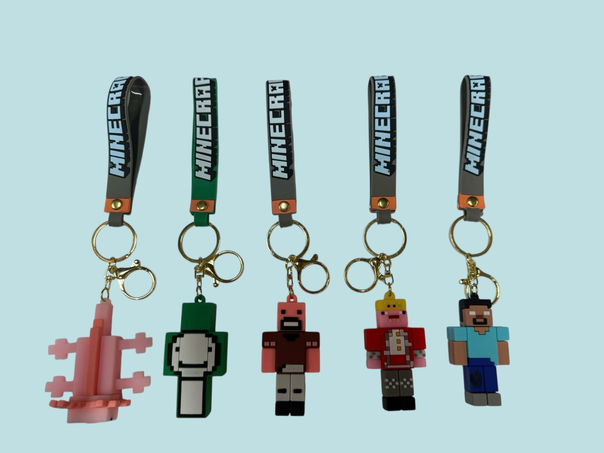 Brelocuri Minecraft – 5 modele disponibile | Figurine pixelate,En-gros