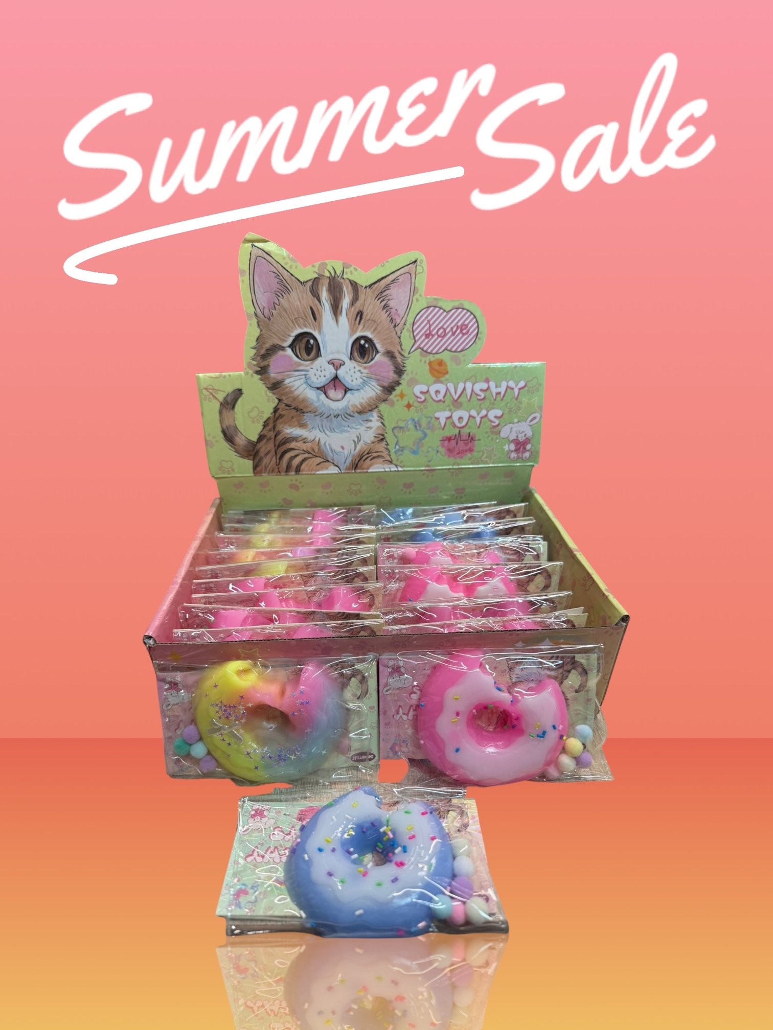 Squishy Donuts – Jucării antistres cu aromă de vară | Gogoși pufoase & pastelate,En-gros