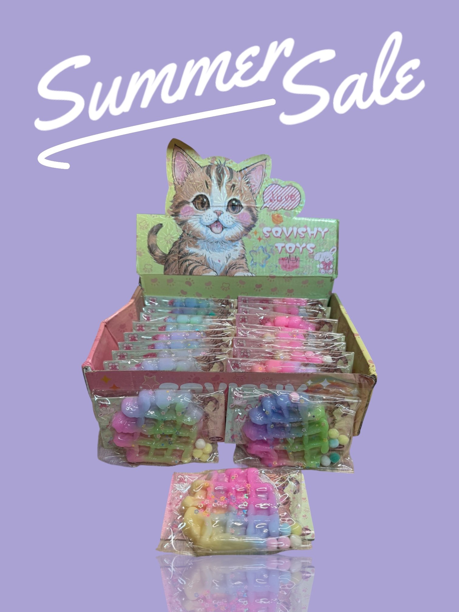 Squishy Waffle – Jucărie Antistres Multicoloră cu Perlute Pastelate,En-gros