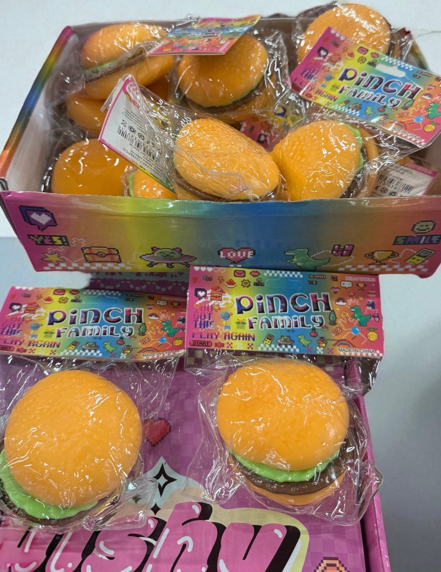 Squishy Antistres Burger – Jucărie Moale și Relaxantă,En-gros