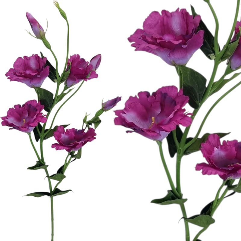 Floare artificiala fir lung de Lisianthus engros 80 cm lungime