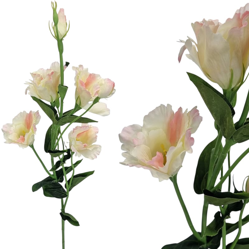 Floare artificiala fir lung de Lisianthus engros 80 cm lungime
