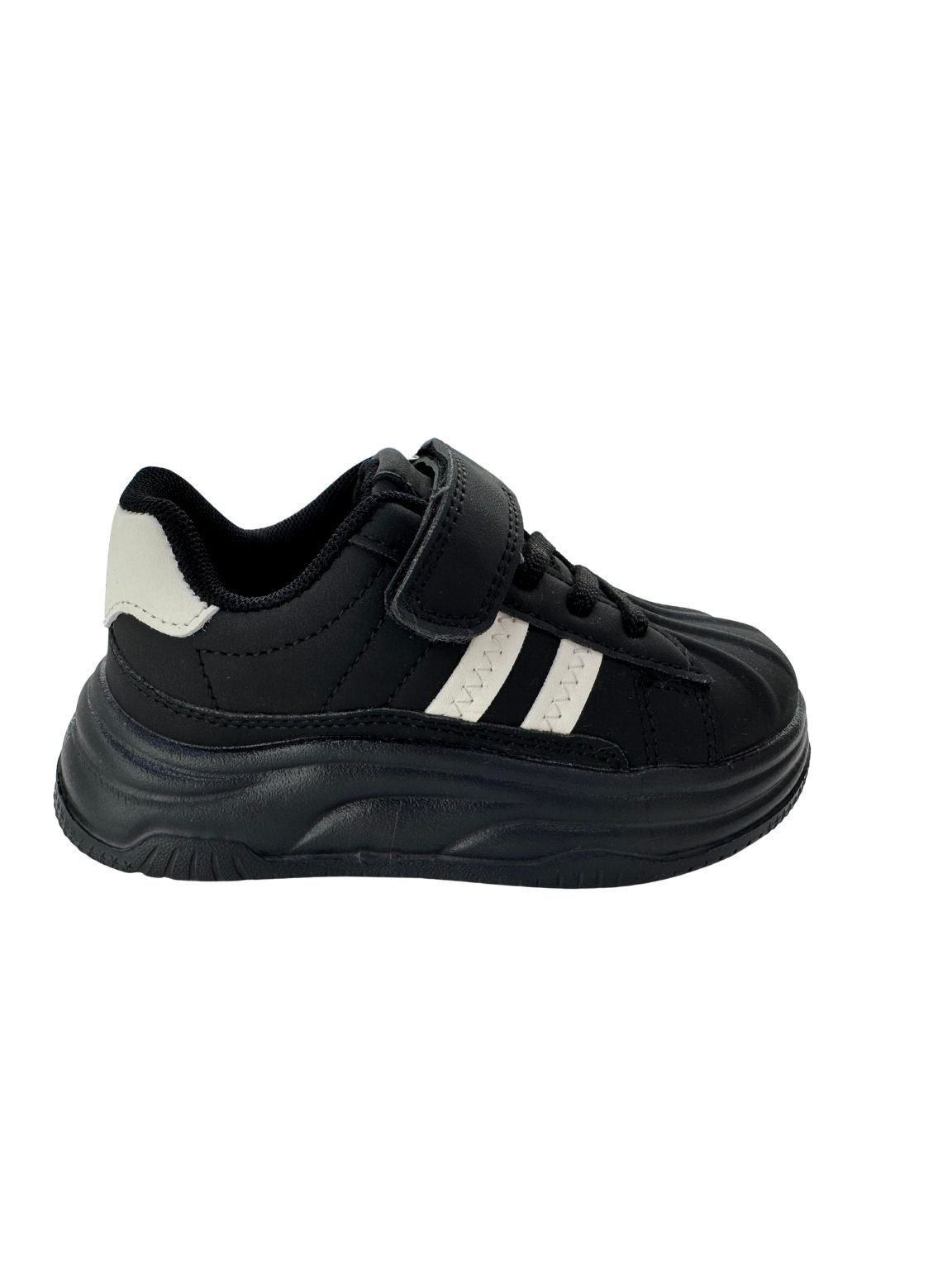 Pantofi sport Copii cu Siret elastic si Arici, Talpa Spuma, Piele ecologica, Usori si confortabili, Engross, Marimi 32-37, 8buc/Bax, Negru