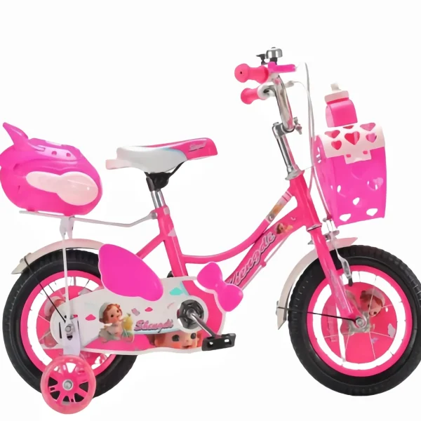 Bicicletă Copii Engros 16 Inch, Cu Roți Ajutătoare, Coș Și Portbagaj (4-8 Ani).