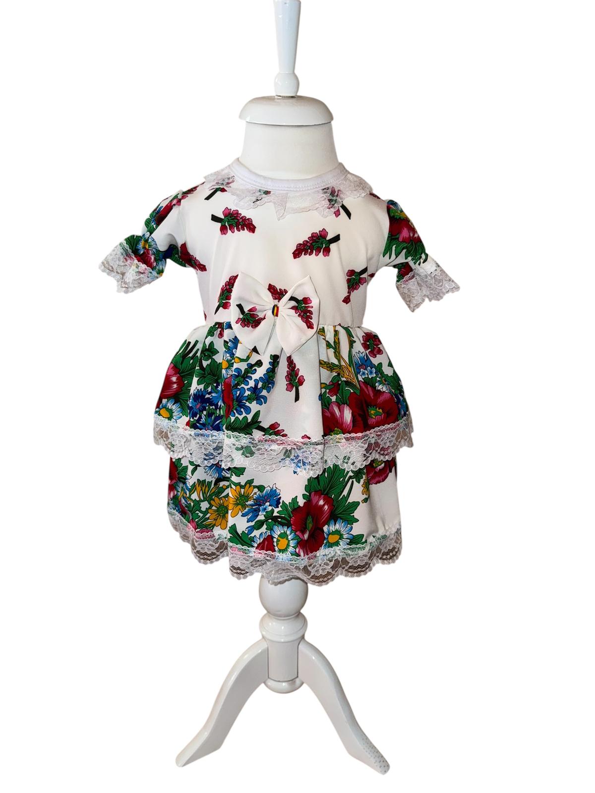 Rochie Engros pentru fete, cu model traditional brodat