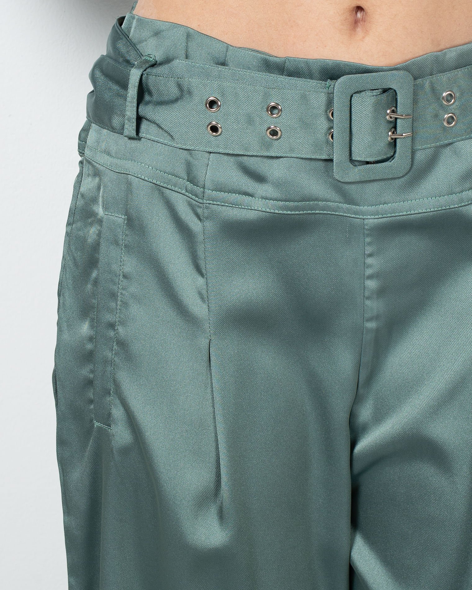 Pantaloni drepti DOCA cu talie inalta si curea 39042001 Engros