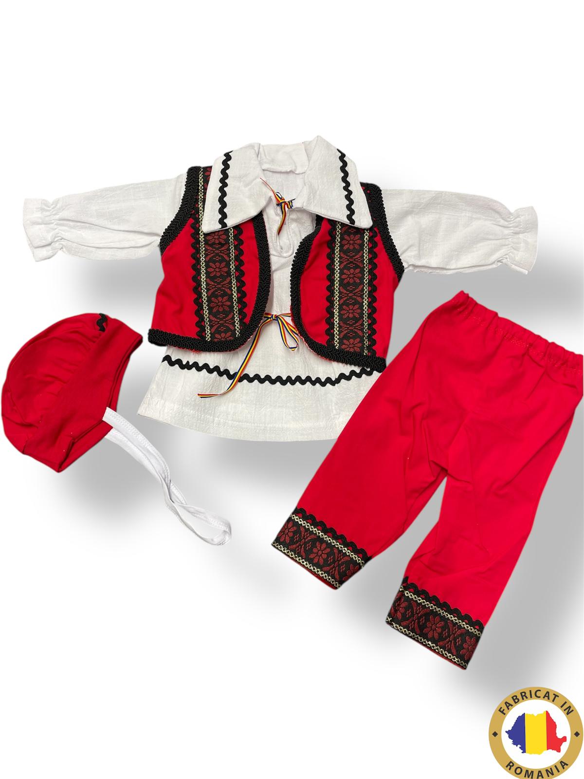 Compleu traditional Engros pentru baieti, 4 piese, model brodat
