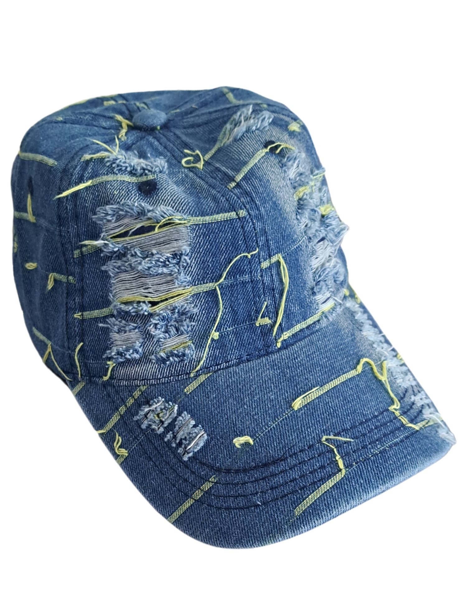 Sapca din denim cu model perforat Engros