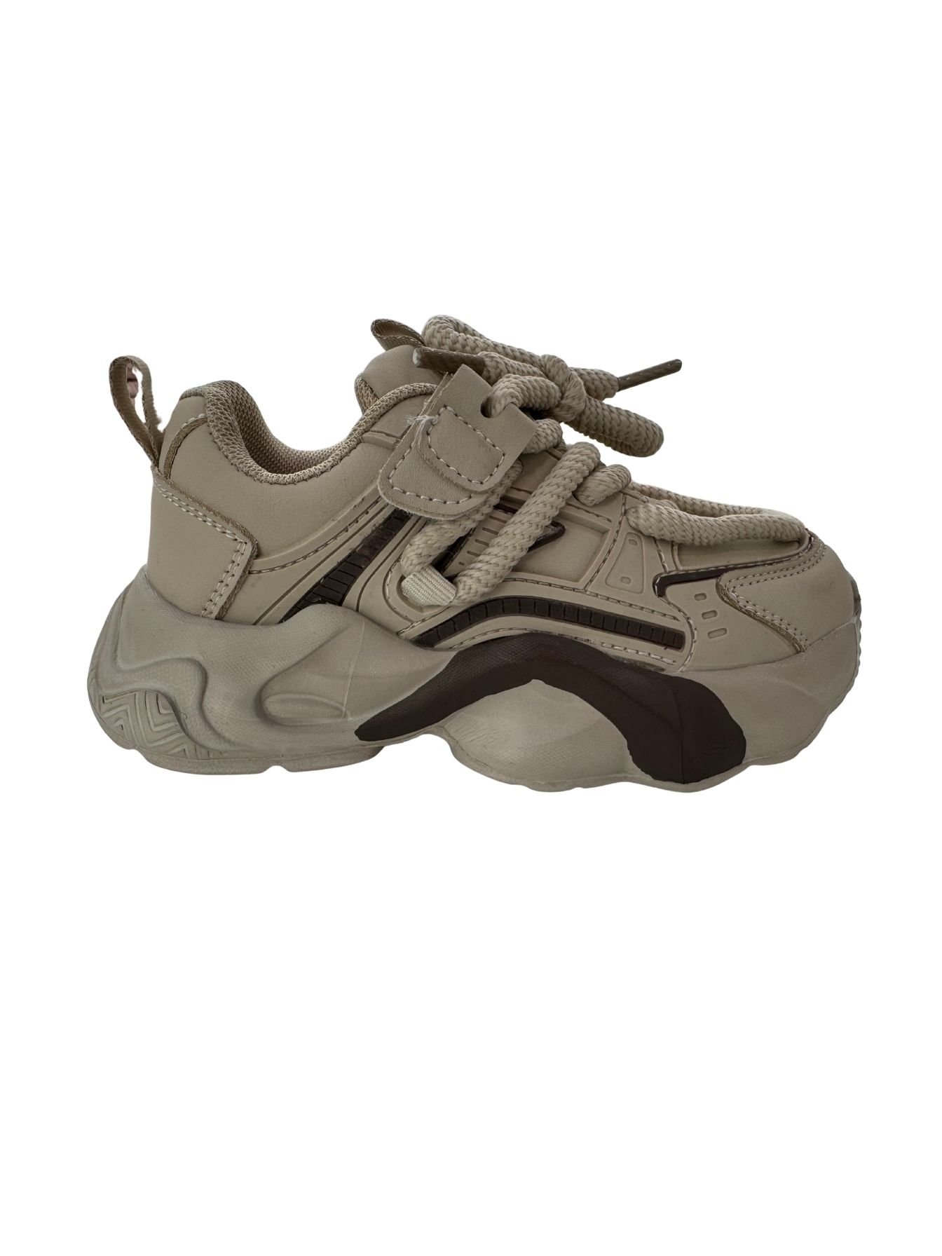 Adidasi pentru Fete gradinita, Talpa inalta Inchidere siret, Piele ecologica, Usori si confortabili, Engross, Marimi 26-31, 8buc/Bax, Bej