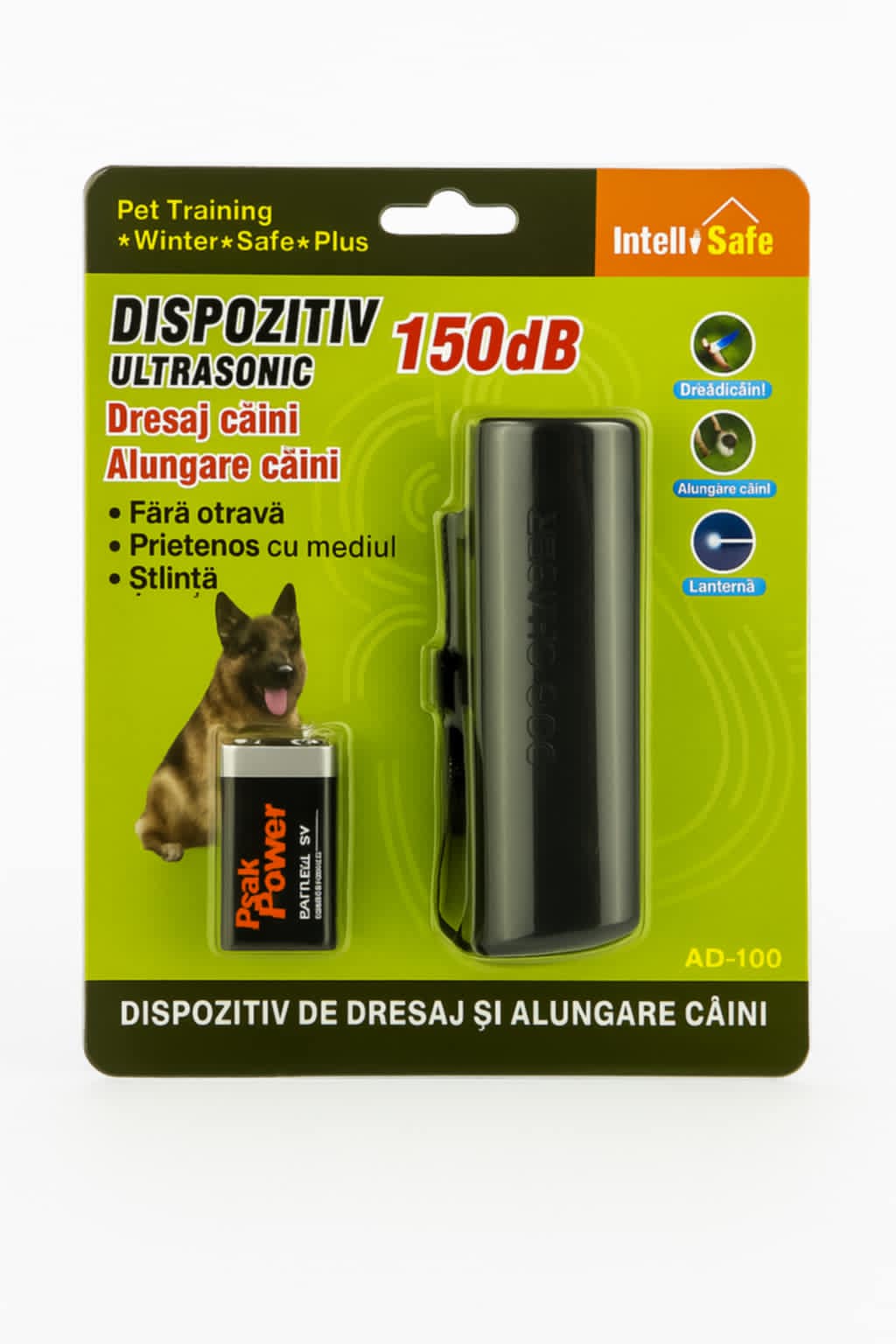 Dispozitiv Ultrasonic de Dresaj și Alungare Câini AD-100 Engros