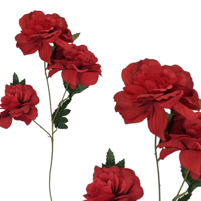 Floare artificiala creanga cu trei capete  12 cm marime capat 65 cm lungime