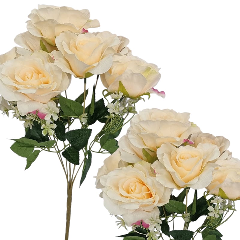 Buchet floare artificiala engros 7 fire 45 cm lungime buchet 12 x 6,5 marime capat floare