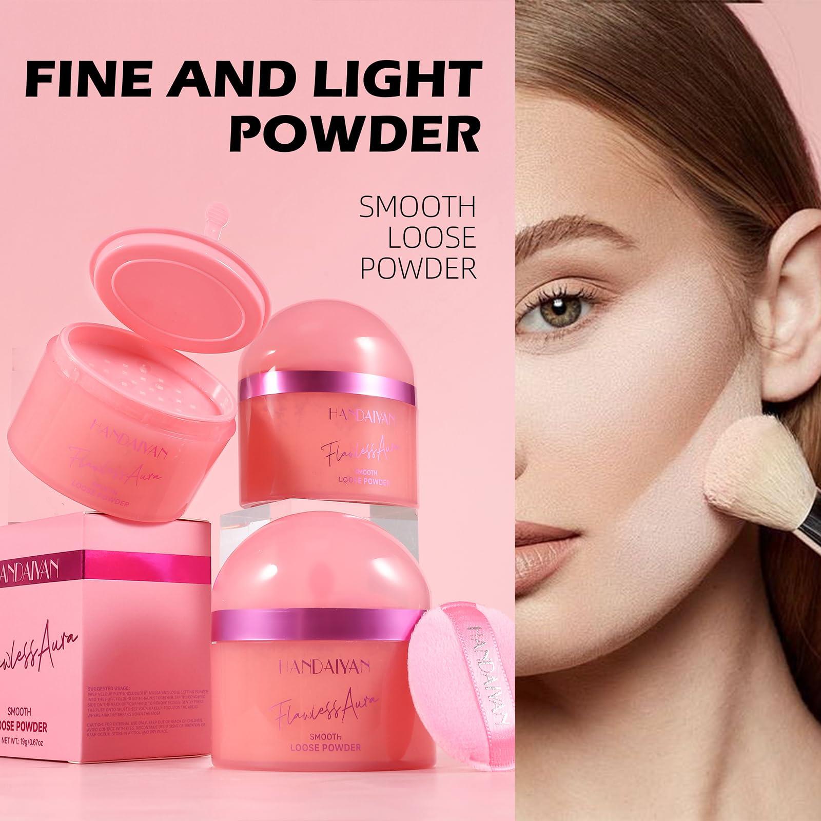 Handaiyan Flawless Aura Loose Powder H3029 – Pudră Liberă Fină și Ușoară, Culori Mixte Engros