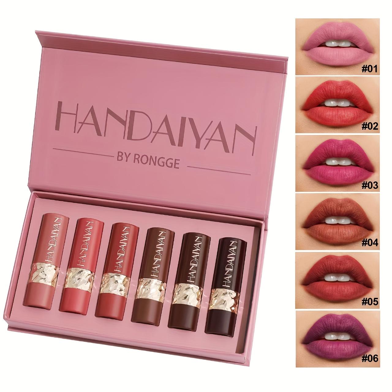Handaiyan Matte Lipstick Set H1062 – Set 6 Rujuri Mate Intens Pigmentate, Culori Mixte Engros