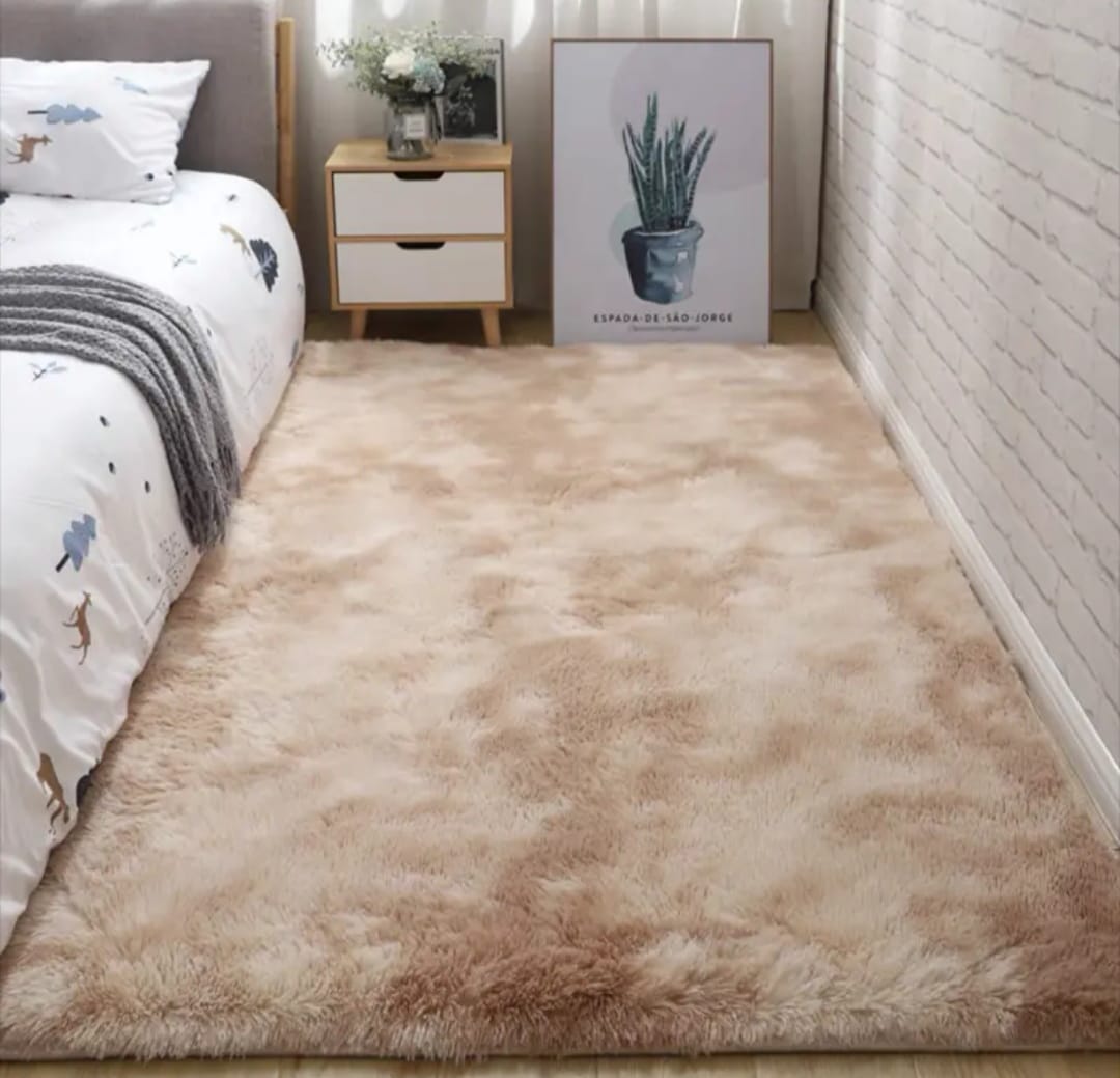 Covor Fluffy de Lux, 80 x 160 cm, Dreptunghiular, Crem