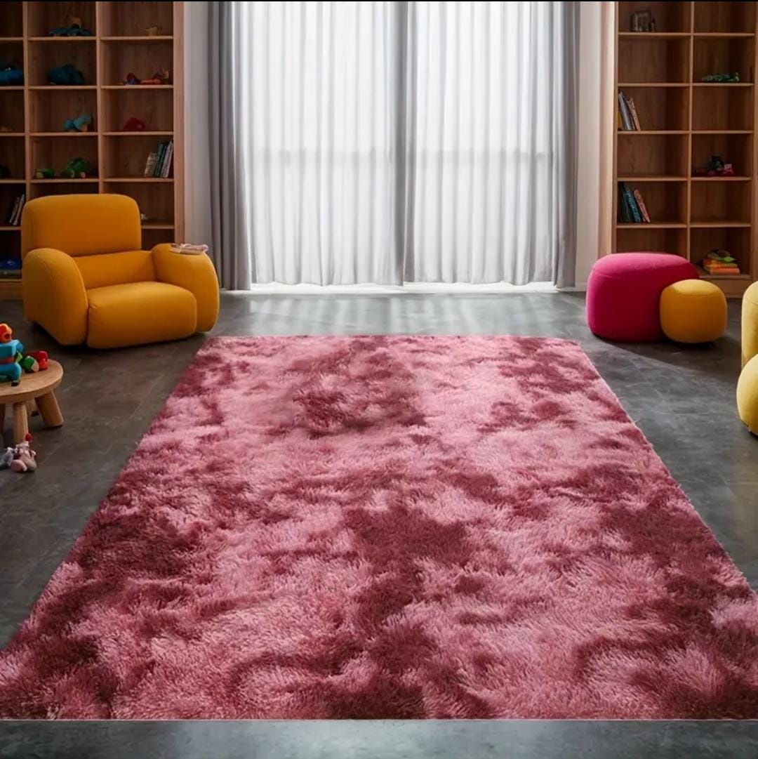 Covor Fluffy de Lux, 80 x 160 cm, Dreptunghiular, Roz Inchis