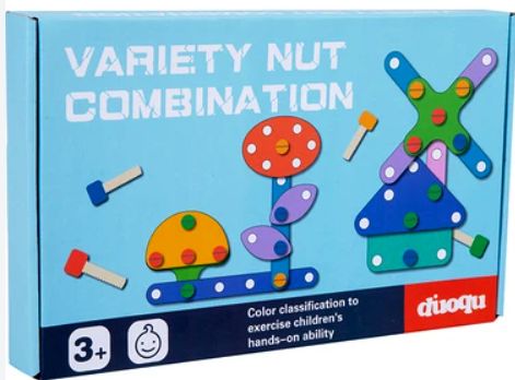 Joc creativ din lemn cu suruburi Variety Nut Combination Engros