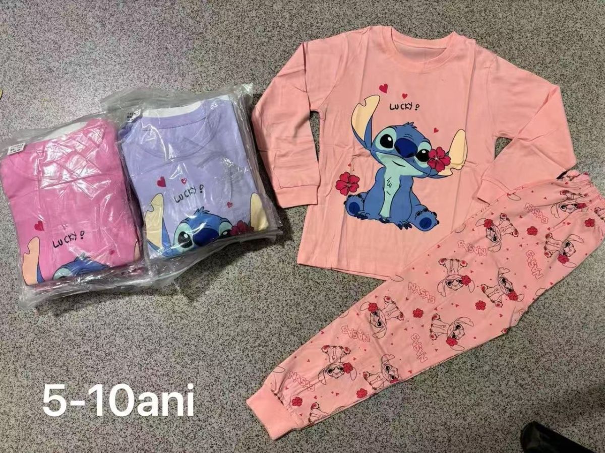 Pijamale Engros pentru fete, cu model imprimat