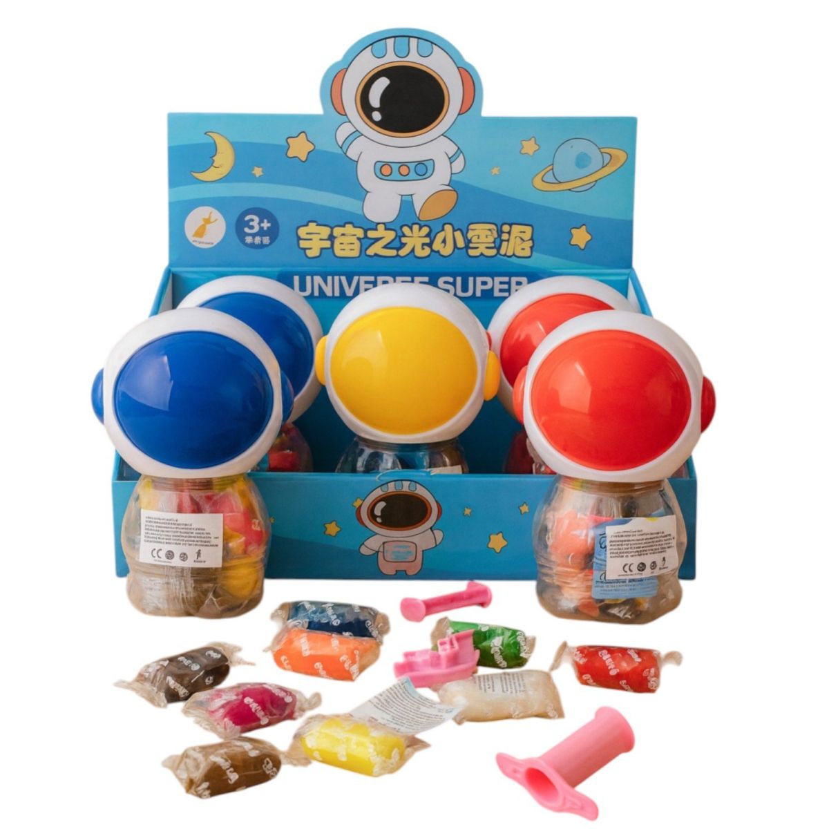Plastelina Colorata pentru Copii 12 Culori/set cu Accesorii de Modelat 6/set Model Astronaut Engros