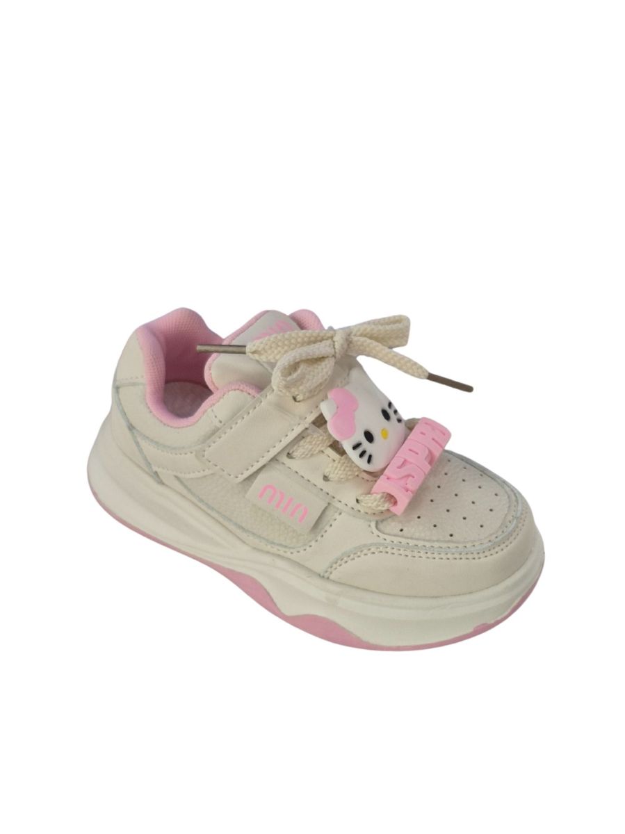 Tenesi Fetite Piele ecologica, Accesoriu Detașabil, Talpă Spumă, Închidere Arici + Șiret Elastic, Engross, Mărimi 22–26, 8buc/bax,