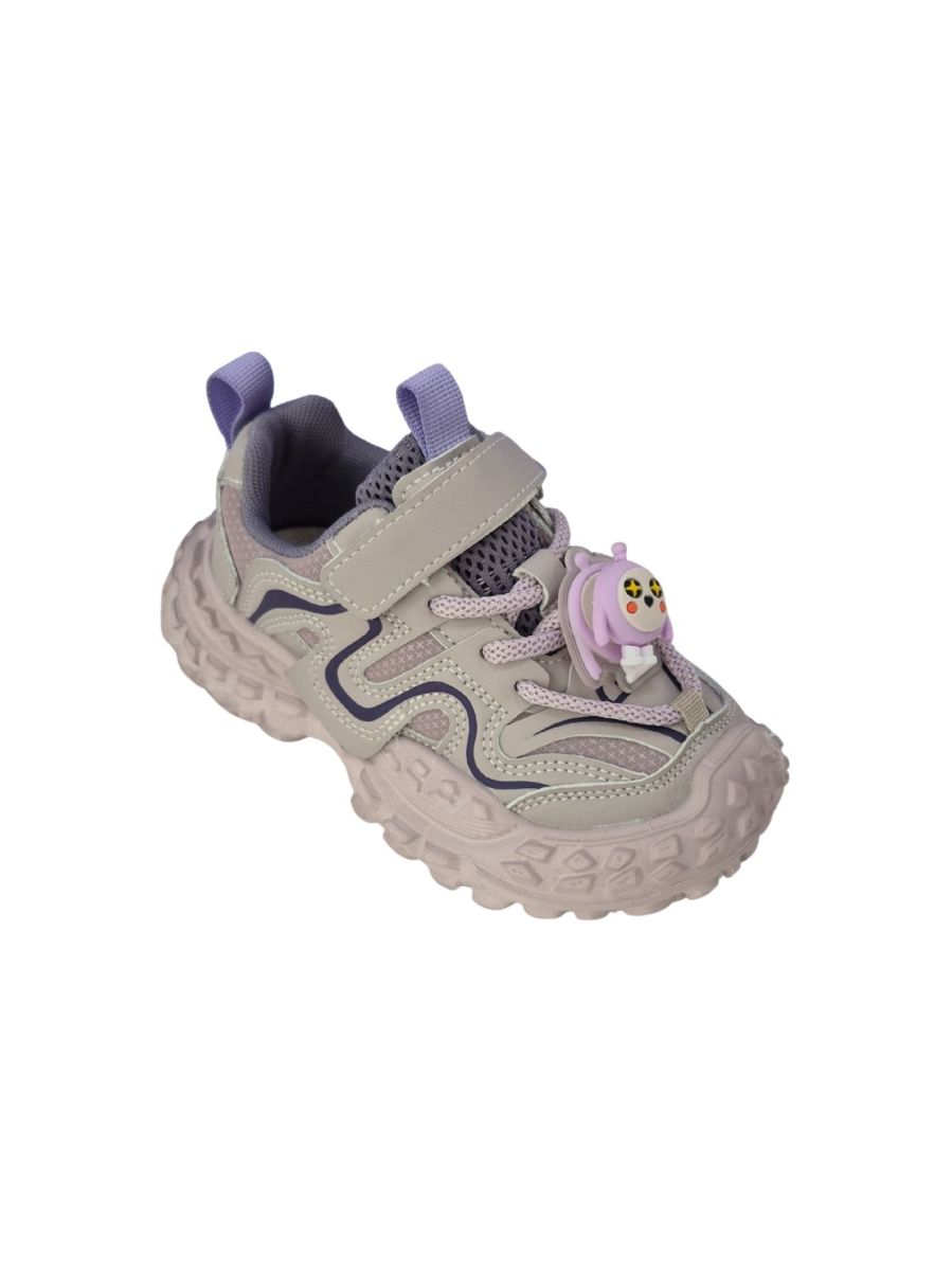 Adidasi copii, Textil +Piele Ecologica, Talpa spuma, Comozi, Inchidere Siret, Marimi 32-37, Engross, 8buc/Bax, Lila