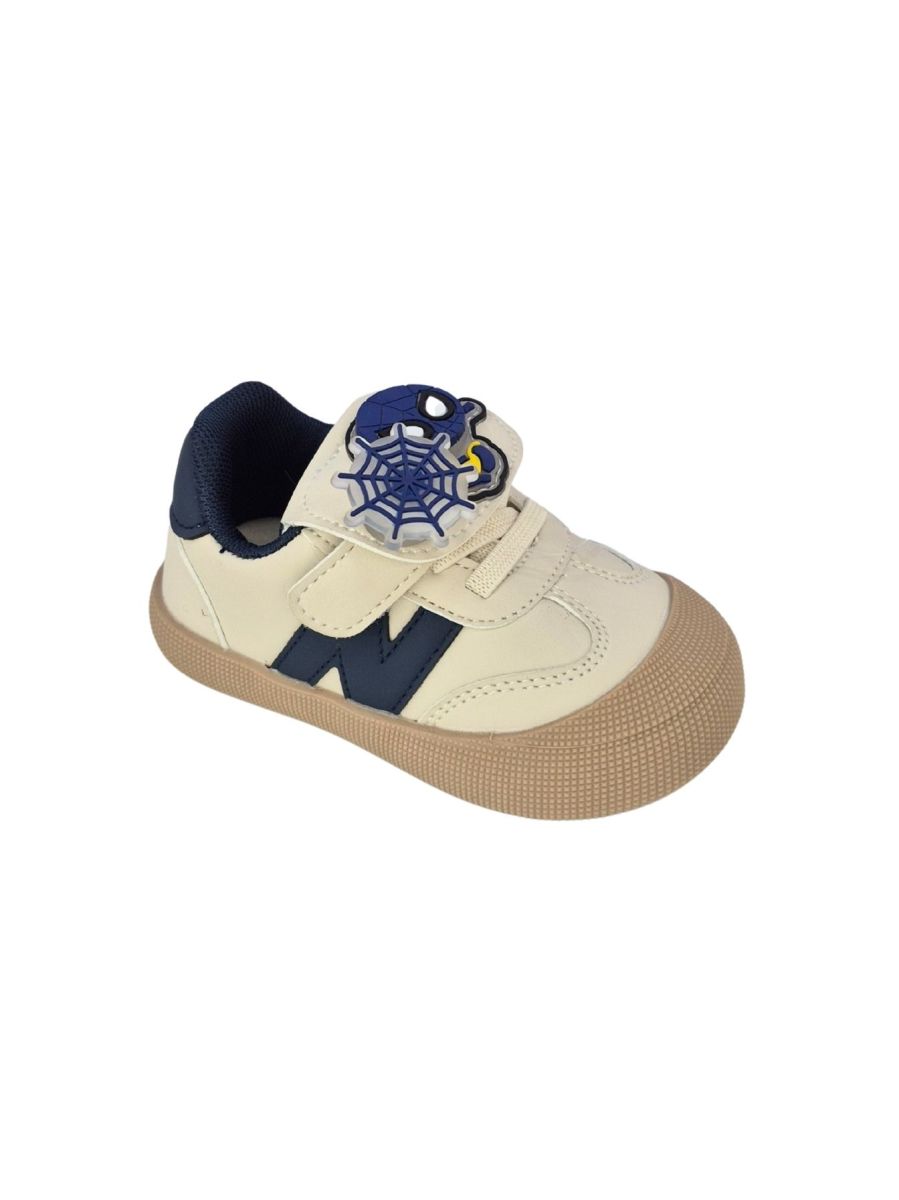 Adidasi Copii, Accesoriu 3D, Usori ,Comozi, Protectie Lovituri, Piele ecologica+Cauciuc, Engross, Marimi 21-26, 8buc/Bax, Bej-blue